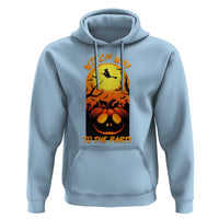 Halloween Witch Way To The Party Hoodie Black Cat Pumpkin - Wonder Print Shop
