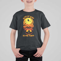 Halloween Witch Way To The Party T Shirt For Kid Black Cat Pumpkin - Wonder Print Shop