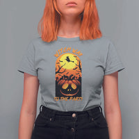 Halloween Witch Way To The Party T Shirt For Women Black Cat Pumpkin - Wonder Print Shop