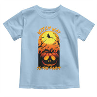 Halloween Witch Way To The Party Toddler T Shirt Black Cat Pumpkin - Wonder Print Shop