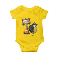 Halloween Trick Or Treat Black Cat Skeleton Baby Onesie - Wonder Print Shop