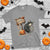 Halloween Trick Or Treat Black Cat Skeleton T Shirt - Wonder Print Shop