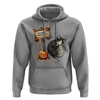 Halloween Trick Or Treat Black Cat Skeleton Hoodie - Wonder Print Shop