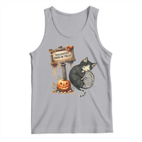 Halloween Trick Or Treat Black Cat Skeleton Halloween Tank Top - Wonder Print Shop