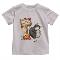 Halloween Trick Or Treat Black Cat Skeleton Toddler T Shirt - Wonder Print Shop