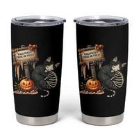 Halloween Trick Or Treat Black Cat Skeleton Halloween Tumbler Cup