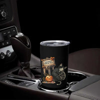 Halloween Trick Or Treat Black Cat Skeleton Halloween Tumbler Cup