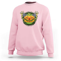 Funny Halloween Pumpkin Ghoul Sweatshirt Scary Zombie Hands - Wonder Print Shop