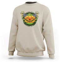 Funny Halloween Pumpkin Ghoul Sweatshirt Scary Zombie Hands - Wonder Print Shop