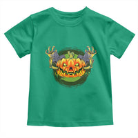 Funny Halloween Pumpkin Ghoul Toddler T Shirt Scary Zombie Hands - Wonder Print Shop