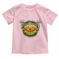Funny Halloween Pumpkin Ghoul Toddler T Shirt Scary Zombie Hands - Wonder Print Shop