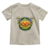 Funny Halloween Pumpkin Ghoul Toddler T Shirt Scary Zombie Hands - Wonder Print Shop