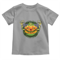 Funny Halloween Pumpkin Ghoul Toddler T Shirt Scary Zombie Hands - Wonder Print Shop