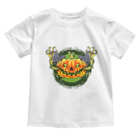 Funny Halloween Pumpkin Ghoul Toddler T Shirt Scary Zombie Hands - Wonder Print Shop