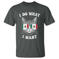 Mexican Cat T Shirt I Do What I Want Mexico Flag Sunglasses Funny - Wonder Print Shop