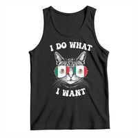 Mexican Cat Tank Top I Do What I Want Mexico Flag Sunglasses Funny - Wonder Print Shop