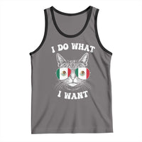 Mexican Cat Tank Top I Do What I Want Mexico Flag Sunglasses Funny - Wonder Print Shop