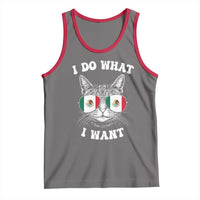 Mexican Cat Tank Top I Do What I Want Mexico Flag Sunglasses Funny - Wonder Print Shop