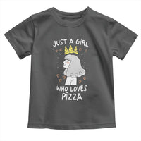 Just A Girl Who Loves Pizza Toddler T Shirt Cute Queen Pizza Crown - Wonder Print Shop