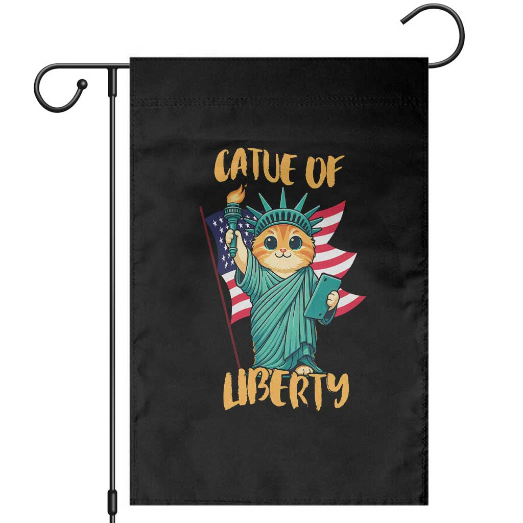 Cat Statue Of Liberty Garden Flag Patriotic American Flag - Wonder Print Shop