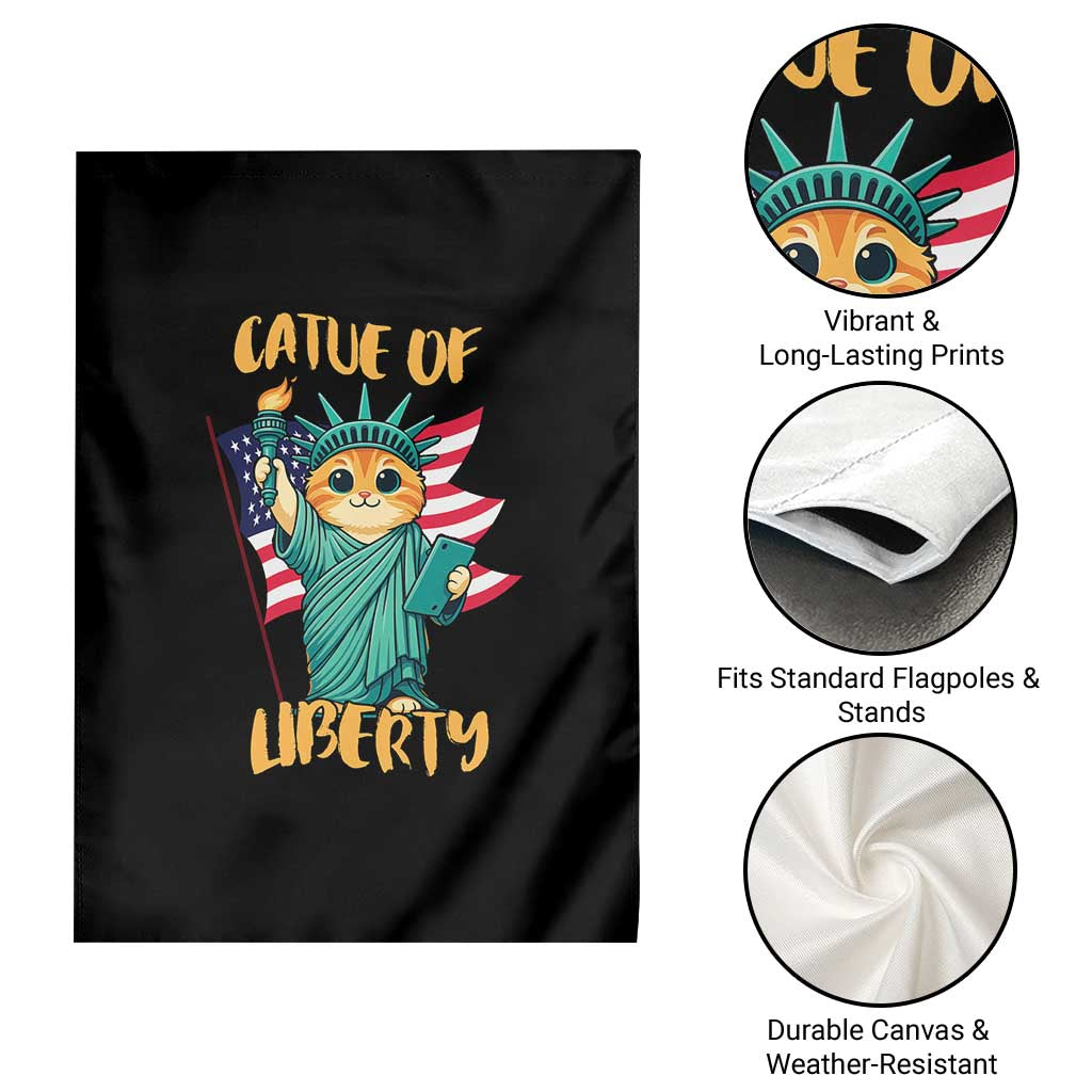 Cat Statue Of Liberty Garden Flag Patriotic American Flag - Wonder Print Shop