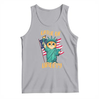 Cat Statue Of Liberty Tank Top Patriotic American Flag - Wonder Print Shop
