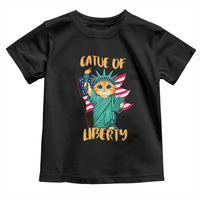 Cat Statue Of Liberty Toddler T Shirt Patriotic American Flag - Wonder Print Shop
