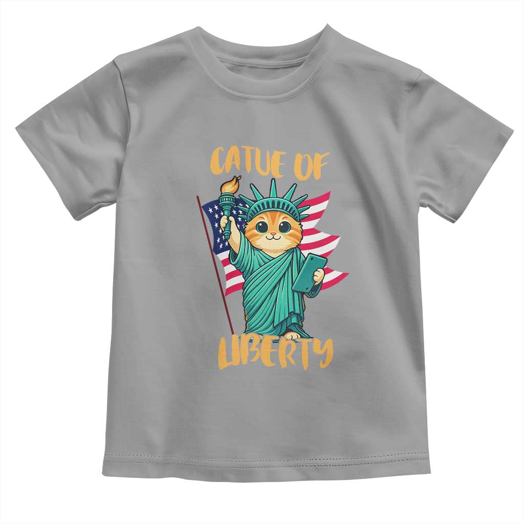 Cat Statue Of Liberty Toddler T Shirt Patriotic American Flag - Wonder Print Shop