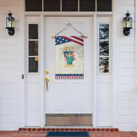 Cat Statue Of Liberty Garden Flag Patriotic American Flag