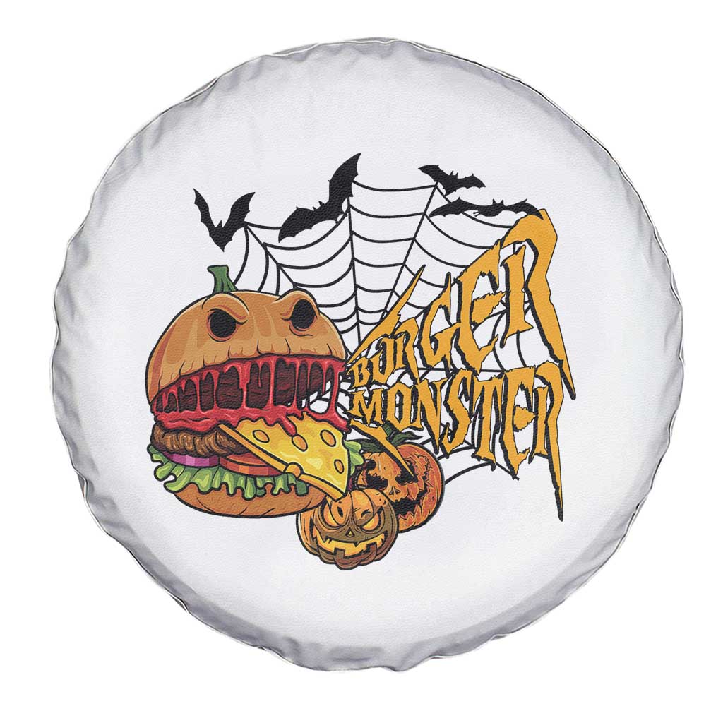 Halloween Burger Monster Spare Tire Cover Scary Foodies - Wonder Print Shop