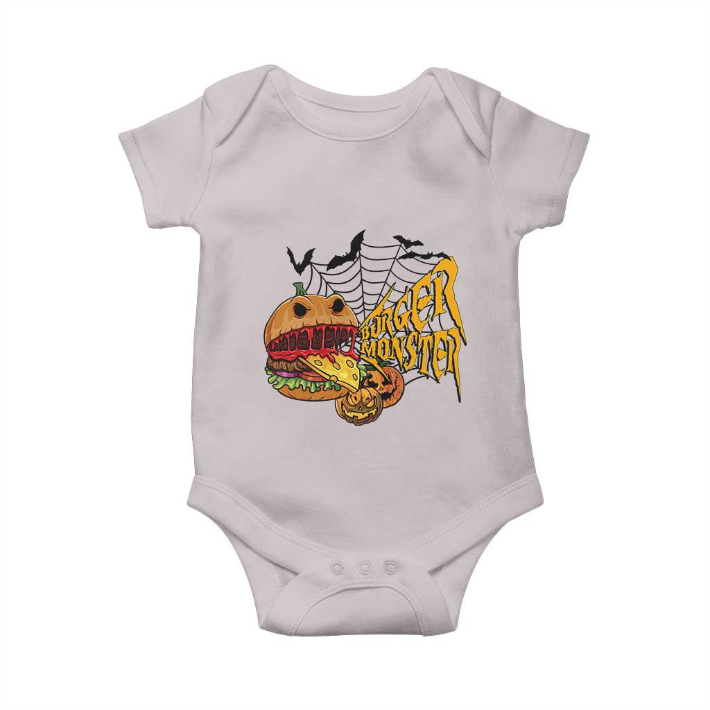 Halloween Burger Monster Baby Onesie Scary Foodies - Wonder Print Shop