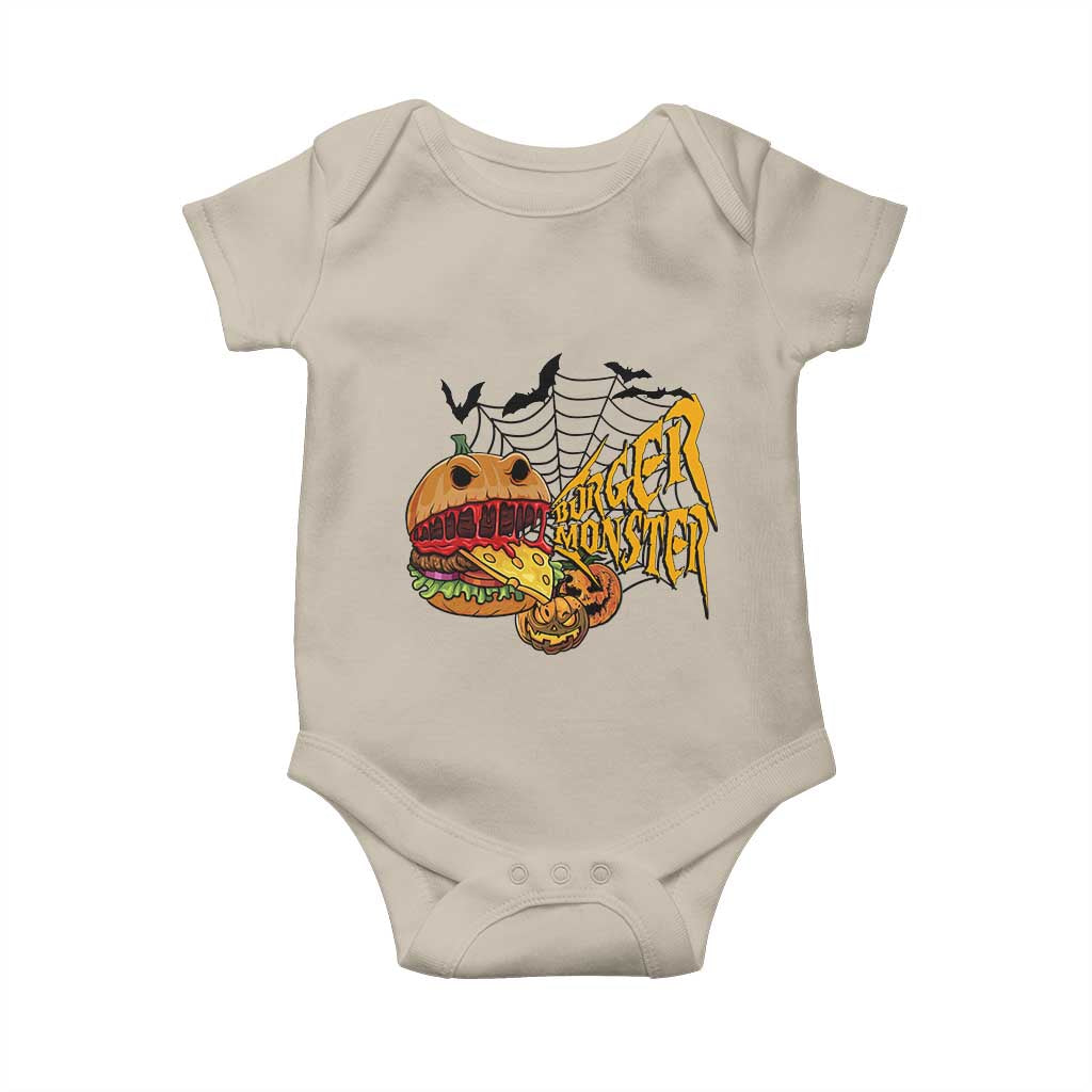 Halloween Burger Monster Baby Onesie Scary Foodies - Wonder Print Shop