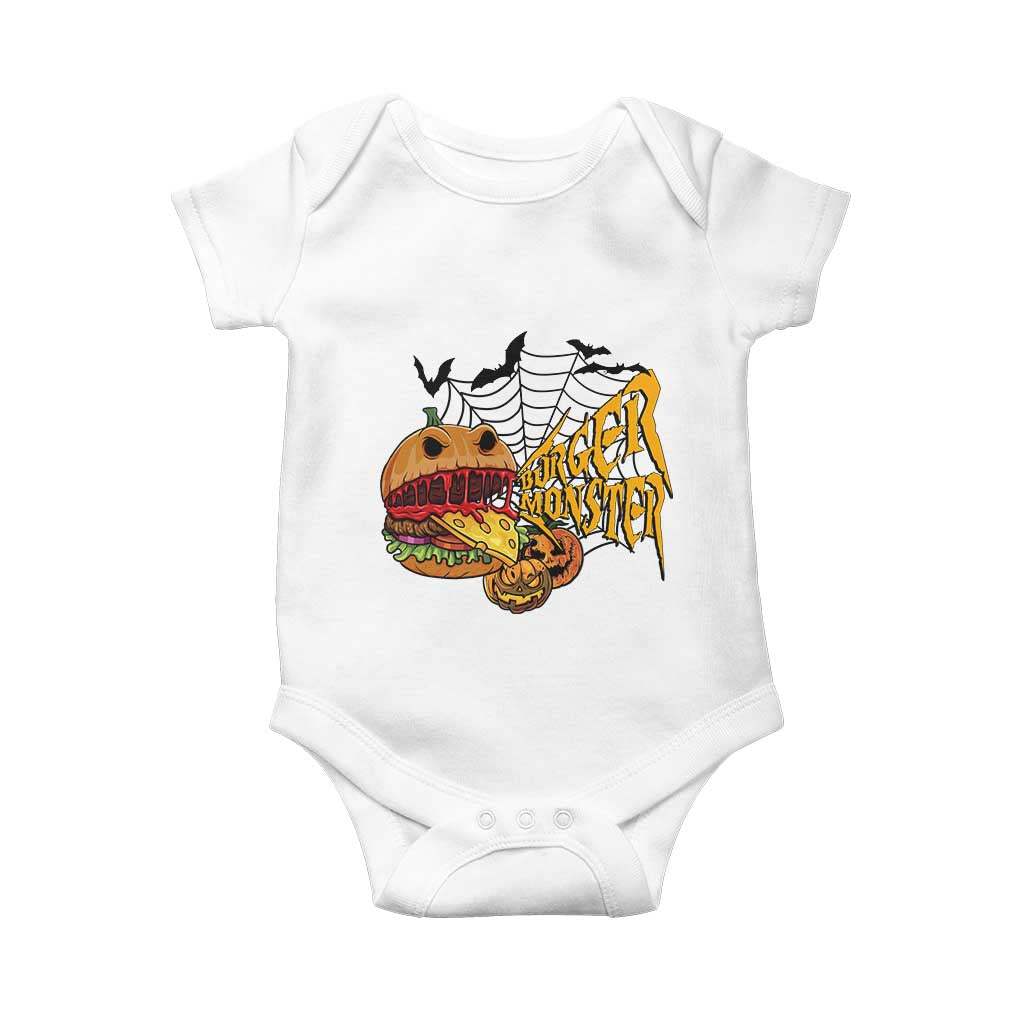 Halloween Burger Monster Baby Onesie Scary Foodies - Wonder Print Shop