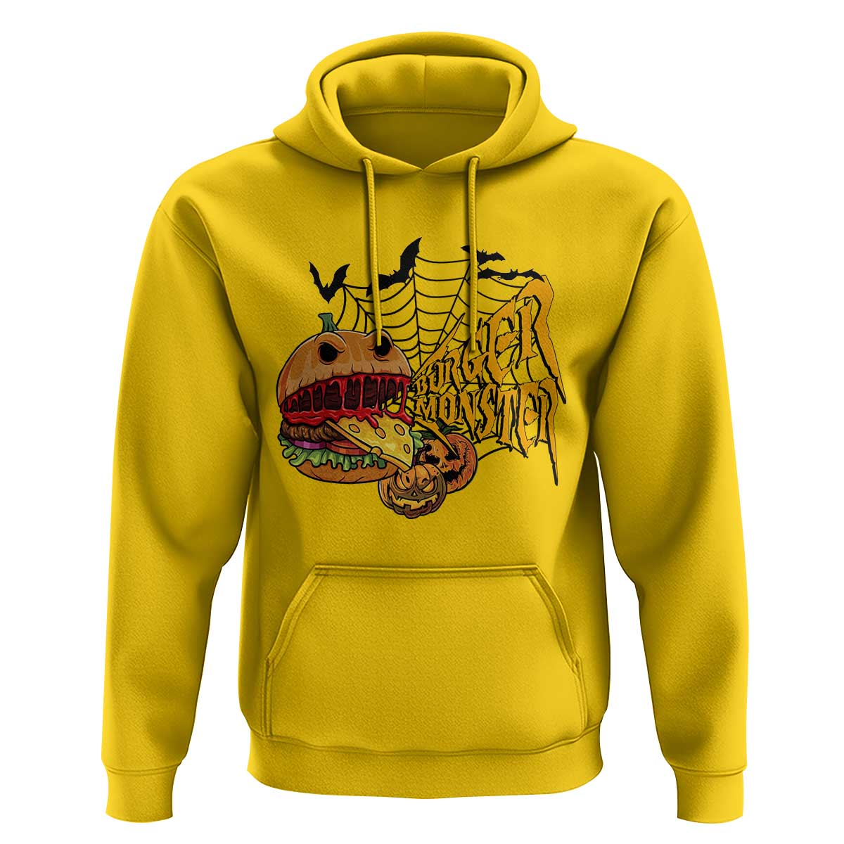 Halloween Burger Monster Hoodie Scary Foodies - Wonder Print Shop