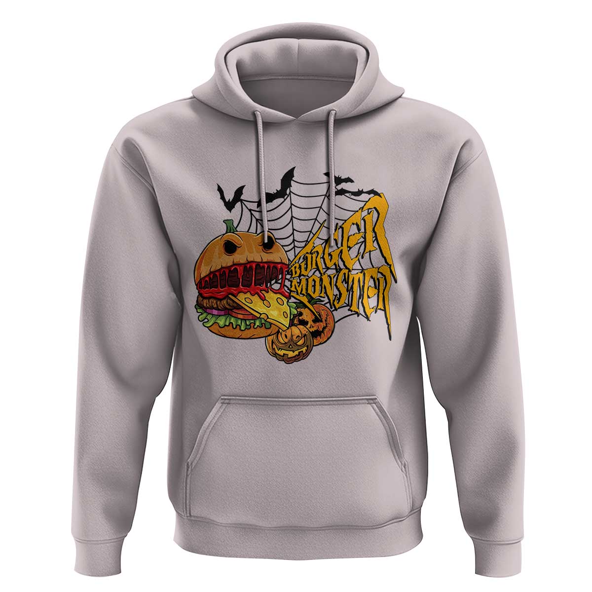 Halloween Burger Monster Hoodie Scary Foodies - Wonder Print Shop