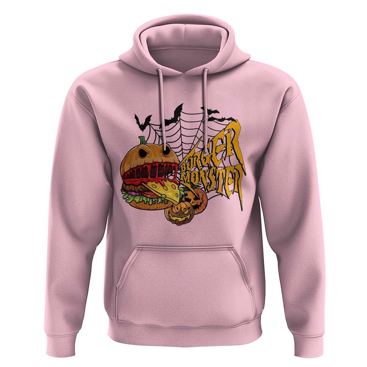 Halloween Burger Monster Hoodie Scary Foodies - Wonder Print Shop