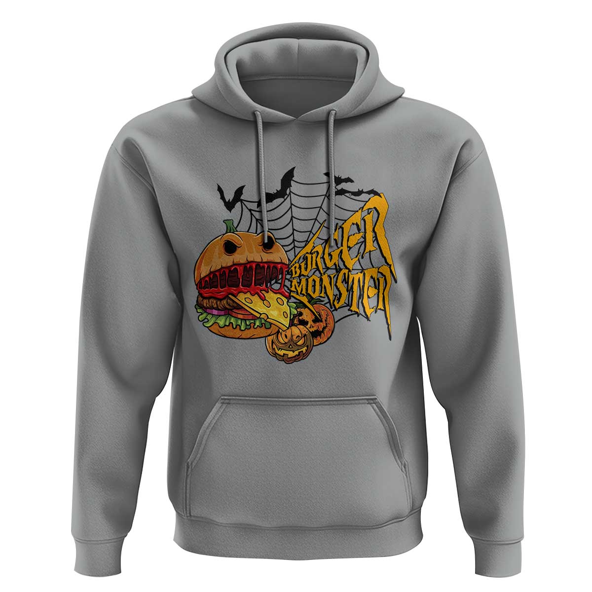 Halloween Burger Monster Hoodie Scary Foodies - Wonder Print Shop