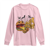 Halloween Burger Monster Long Sleeve Shirt Scary Foodies - Wonder Print Shop