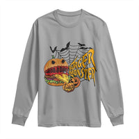 Halloween Burger Monster Long Sleeve Shirt Scary Foodies - Wonder Print Shop
