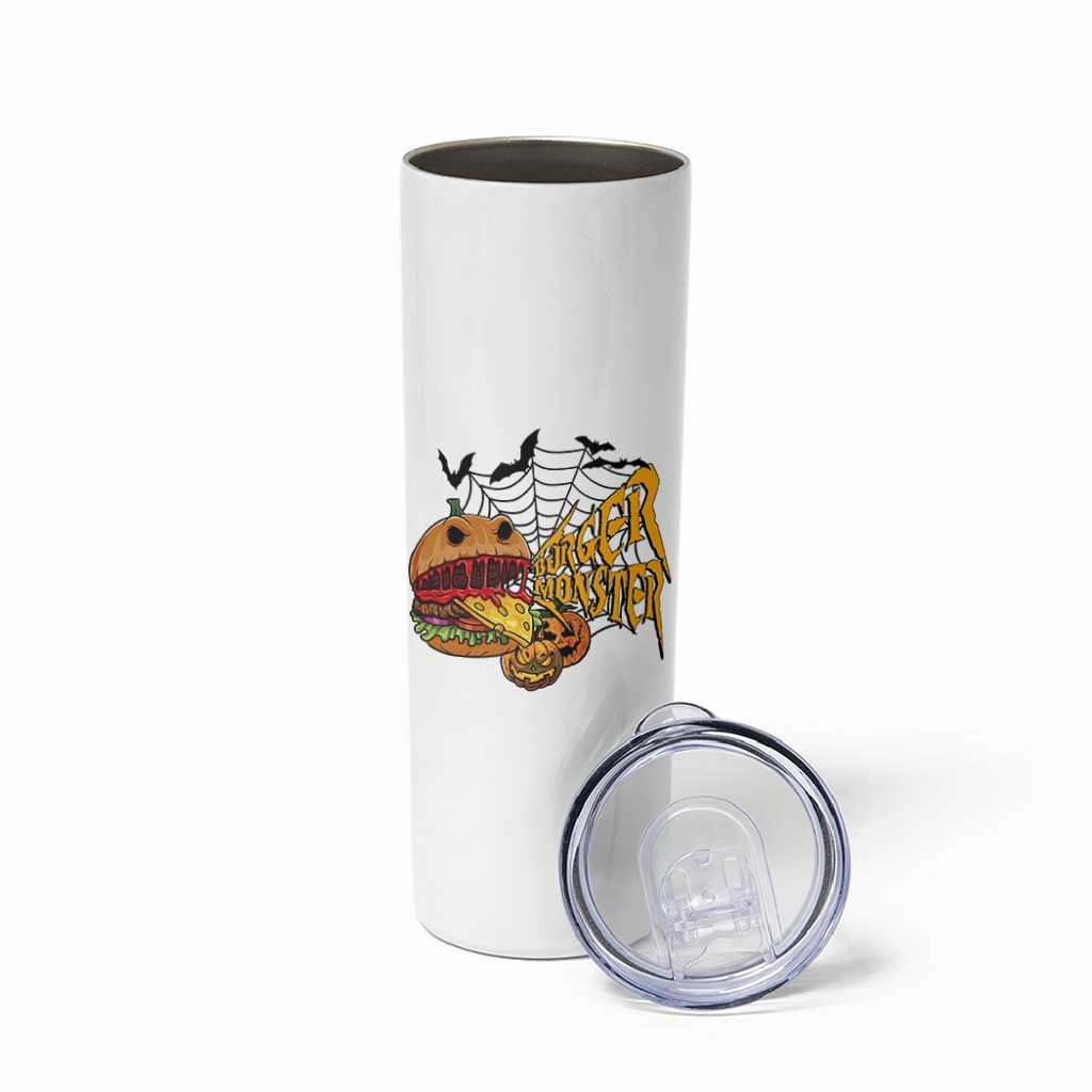 Halloween Burger Monster Skinny Tumbler Scary Foodies
