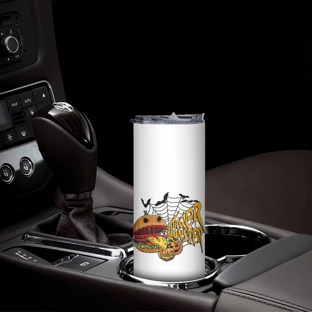 Halloween Burger Monster Skinny Tumbler Scary Foodies