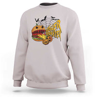 Halloween Burger Monster Sweatshirt Scary Foodies - Wonder Print Shop