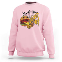 Halloween Burger Monster Sweatshirt Scary Foodies - Wonder Print Shop
