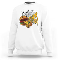 Halloween Burger Monster Sweatshirt Scary Foodies - Wonder Print Shop