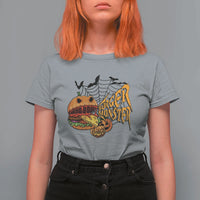 Halloween Burger Monster T Shirt For Women Scary Foodies - Wonder Print Shop