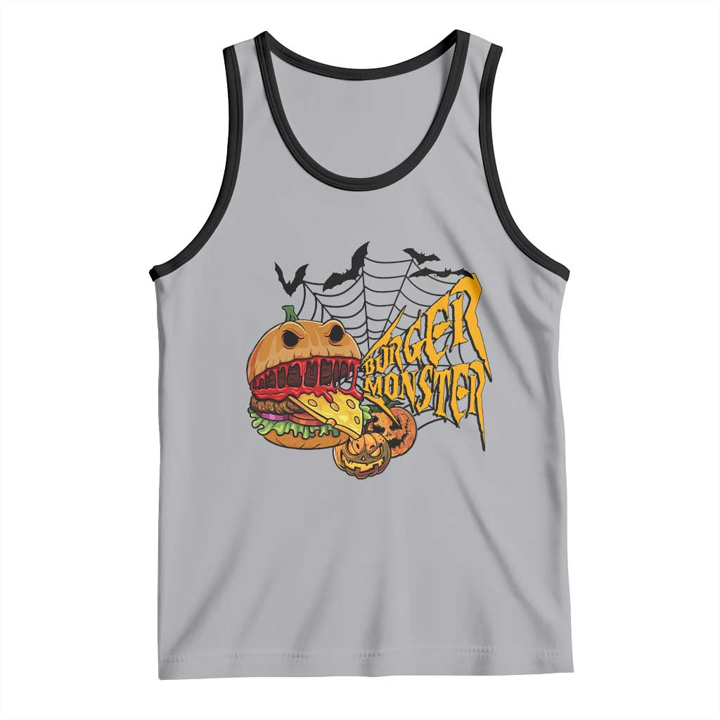 Halloween Burger Monster Tank Top Scary Foodies - Wonder Print Shop