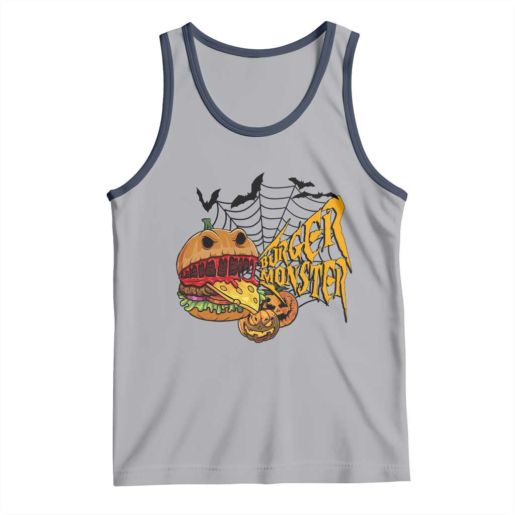 Halloween Burger Monster Tank Top Scary Foodies - Wonder Print Shop