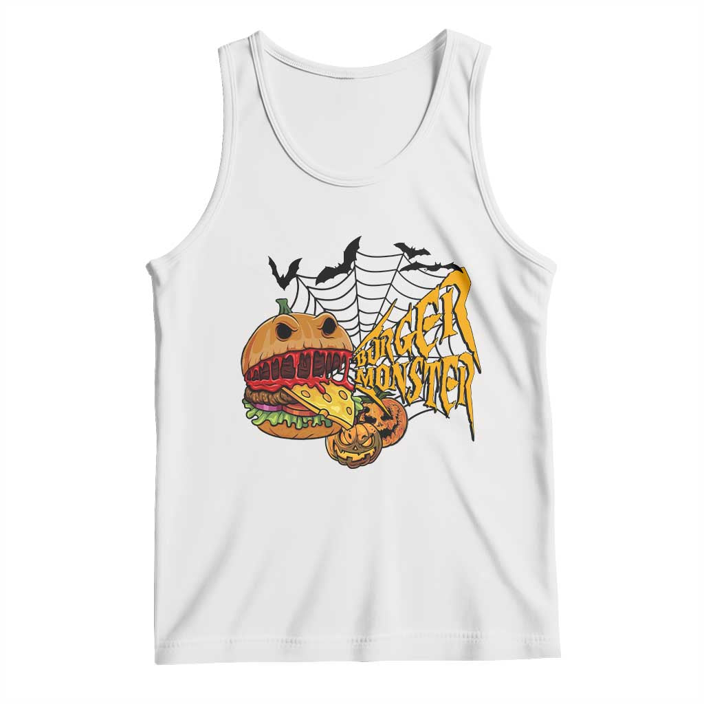 Halloween Burger Monster Tank Top Scary Foodies - Wonder Print Shop
