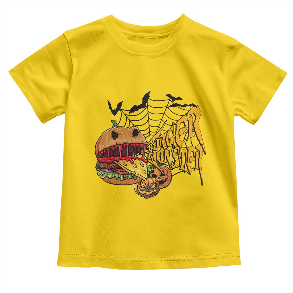 Halloween Burger Monster Toddler T Shirt Scary Foodies - Wonder Print Shop