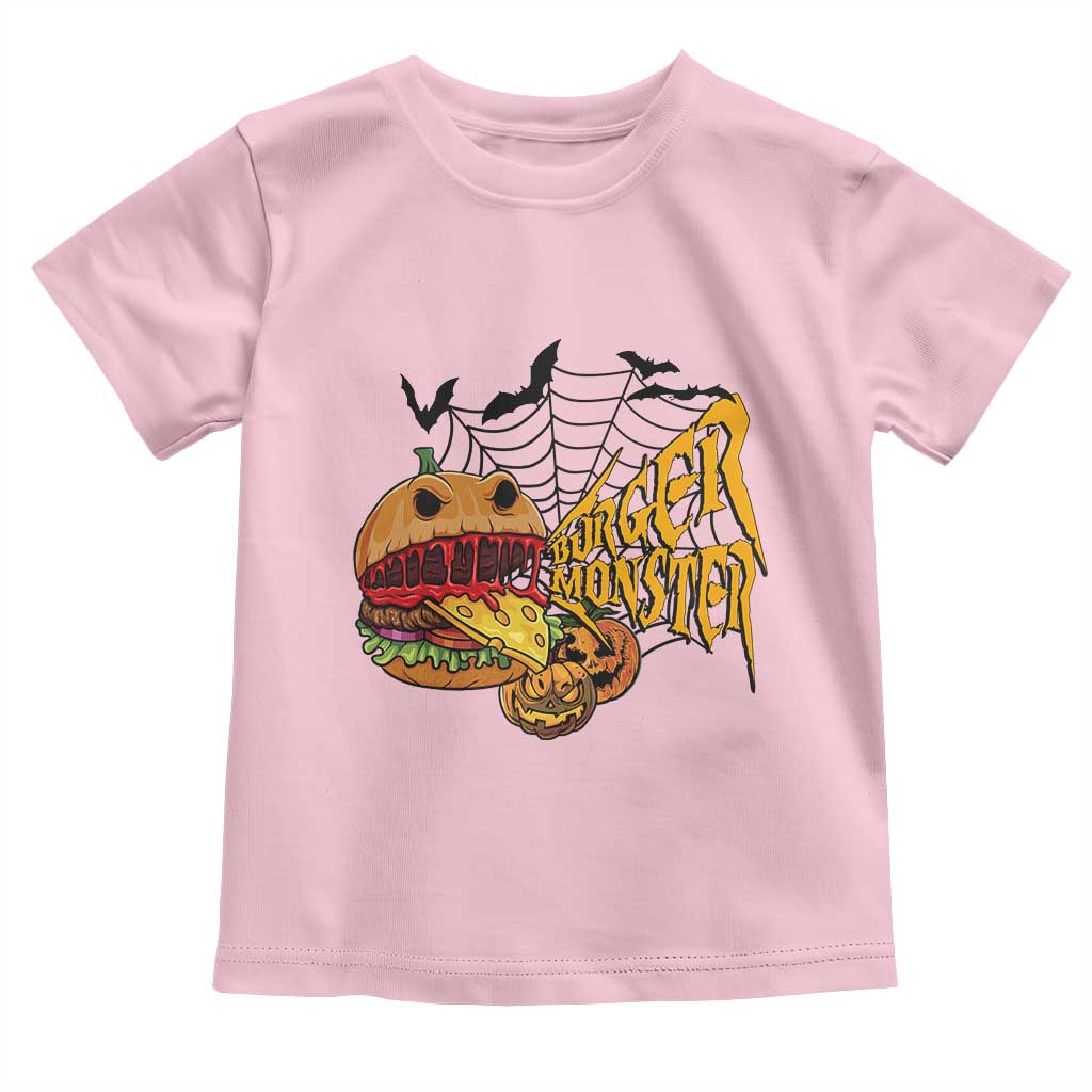 Halloween Burger Monster Toddler T Shirt Scary Foodies - Wonder Print Shop